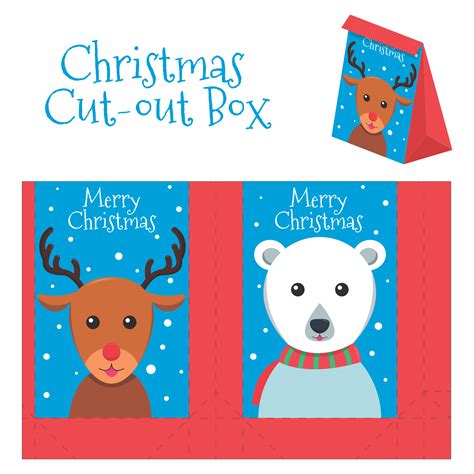 Best Images Of Christmas Box Template Printable Free Printable