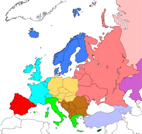 Regions Of Europe Based On Cia World Factbookpng Clipart Best