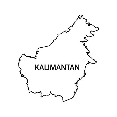 Premium Vector Indonesian Kalimantan Map Icon