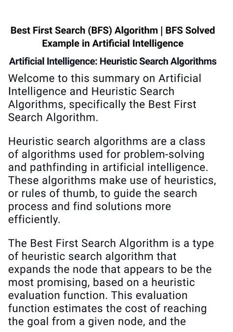 Solution Best First Search Bfs Algorithm Bfs Solved Example In