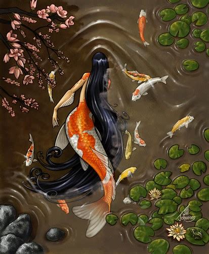 Koi Mermaid A Mermaid With The Tail Of A Koi Fish Swimming Flickr