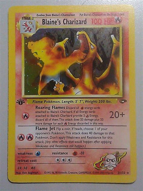 First of all the 1st edition charizard is not the most expensive. Pokemon Cardto BLAINE'S CHARIZARD 1st Edition 2/132 ERROR HOLO Gym Challange RARE #Pokemon ...
