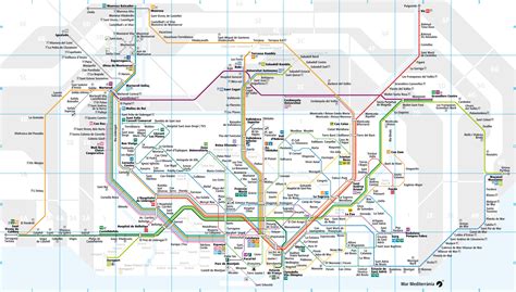 S Bahn Rodalies Netzplan Und Karte Von Barcelona Stationen Und Linien