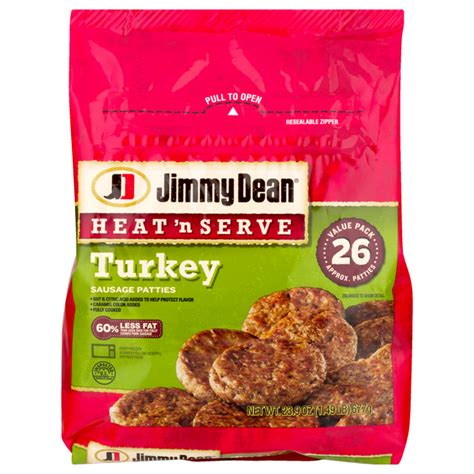 Save On Jimmy Dean Heat N Serve Sausage Patties Turkey Ct Frozen