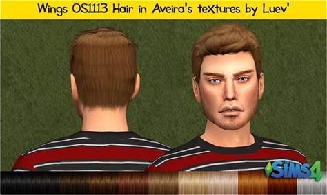 Mertiuza Wings Os1113 Hair Retextured Sims 4 Hairs Hair Sims 4 Sims