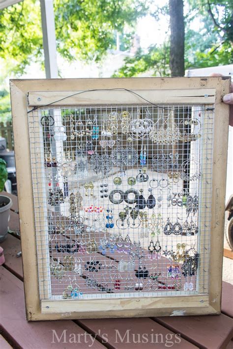 Diy Framed Jewelry And Earring Organizer