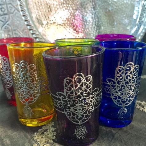 Set Of Moroccan Handmade Tea Glasses Moroccan Tea Cups Tea Glasses