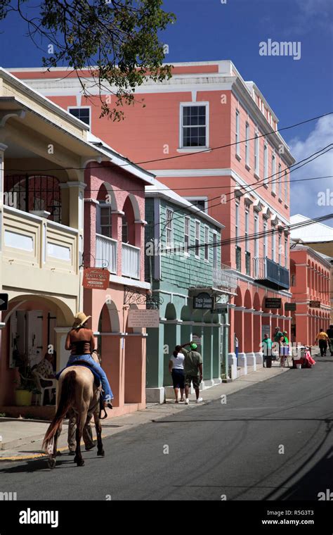 Caribbean Us Virgin Islands St Croix Christiansted Old Town And