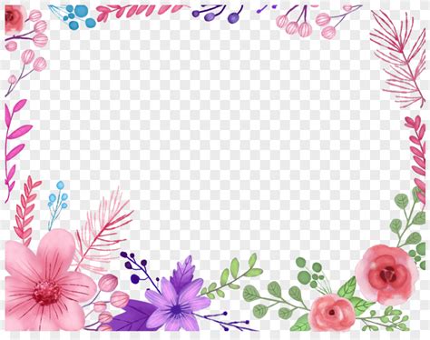 Flower Border Material Flower Boarder Video Border Png Transparent