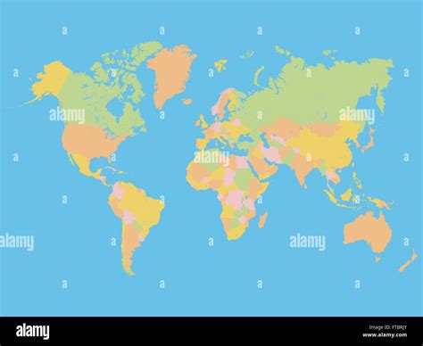 Colorful World Map Stock Vector Image And Art Alamy