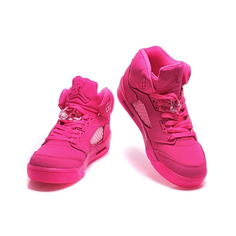Women Air Jordan 5 All Pink Price 8989 Women Jordan Shoes