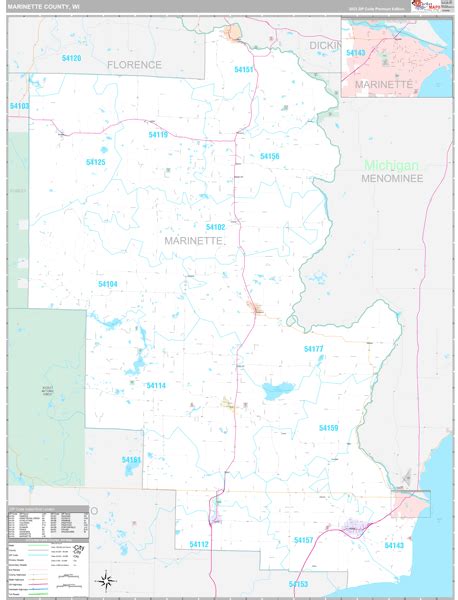 marinette county wi zip code maps premium