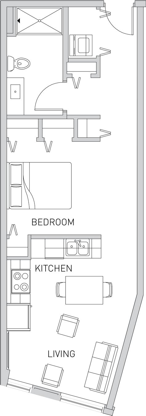 1 Bedroom 1 Bath Apartment 596 Sf Live Downtown Milwaukee