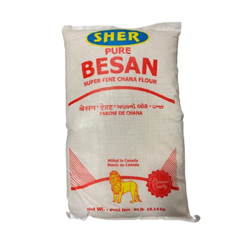 Sher 100 Pure Besan Flour Fine 40lbs Chefs Depot