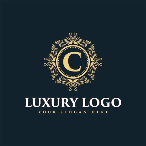 Premium Vector Gold Luxury Vintage Monogram Floral Logo