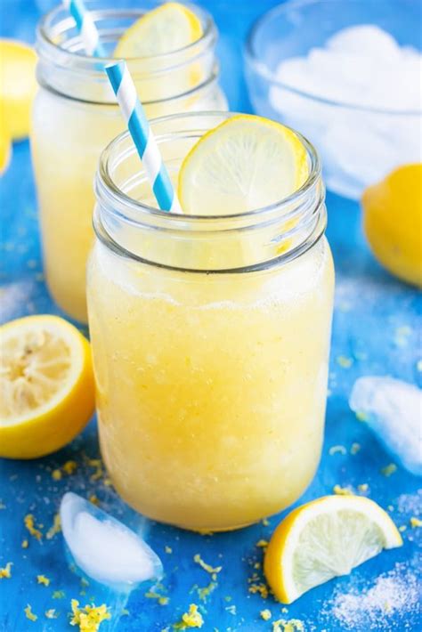 Homemade Frozen Lemonade 3 Ingredients Recipe Frozen Lemonade