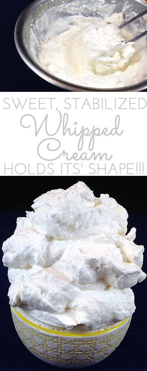 Trust us, you'll never buy the canned. How to make sweet (Stabilized) Stiff Whipped Cream | Recipe | Desserts, Frosting recipes, Cream ...