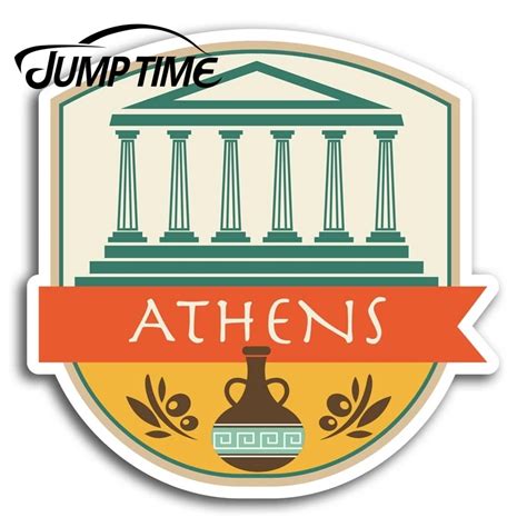 Jump Time For Athens Greece Travel Fun Vinyl Stickers Sticker Laptop