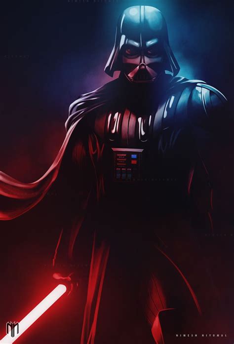 Darth Vader Fan Art By Nimesh Niyomal Star Wars Painting Star Wars