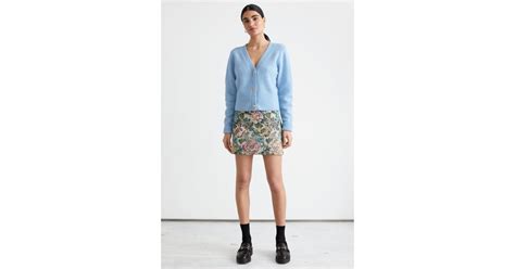 and other stories floral jacquard mini skirt best spring skirts 2021 shopping guide popsugar