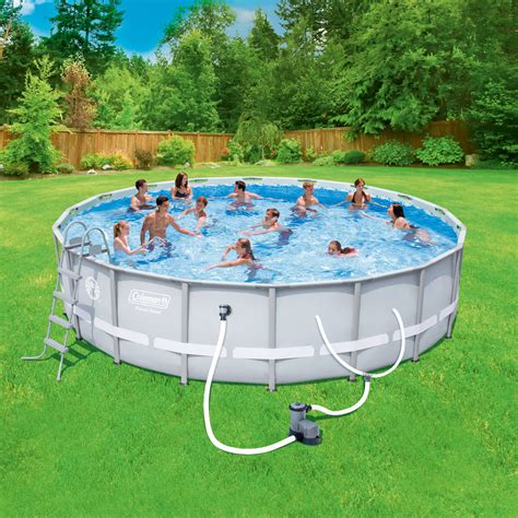 Coleman 18 X 48 Power Steel Frame Above Ground Swimming Pool Set Gosale Price Comparison Results