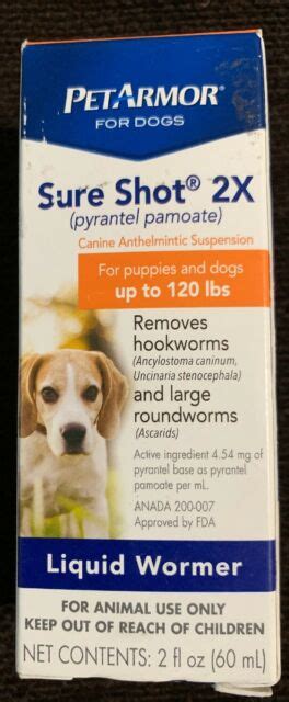 If your dog is taking other. PetArmor Sure Shot 2x Pyrantel Pamoate De-wormer for Dogs 2 Oz for sale online | eBay