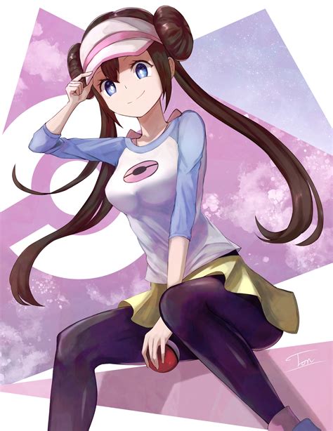 Anime Anime Girls Pokemon Rosa Pokemon Long Hair Twintails Brunette Solo Artwork Digital Art Fan