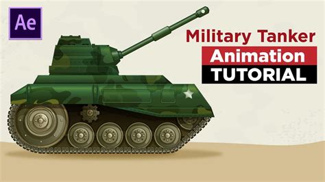 Military Tanker Animation After Effects Tutorial Cartoon Animation
