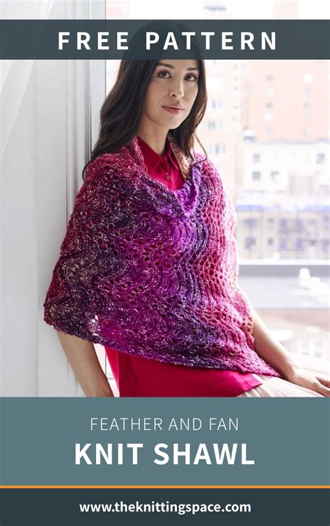 Feather And Fan Knit Shawl Free Knitting Pattern