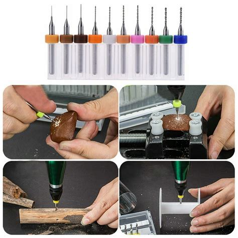 Pcs Mini Micro Twist Drill Bits Set Hand Pin Vise Tool For Wood