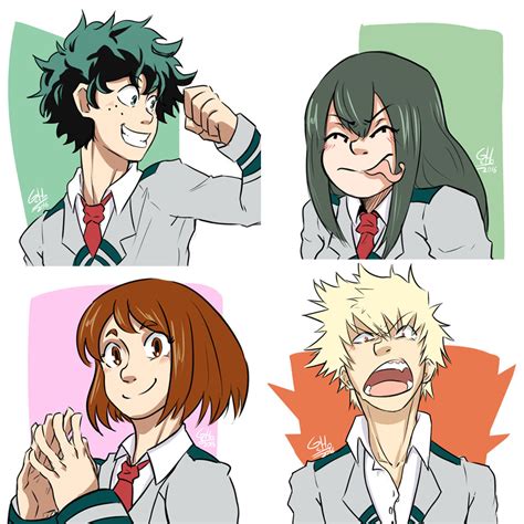 My Bnha Favorite Characters Set1 By G Cho On Deviantart