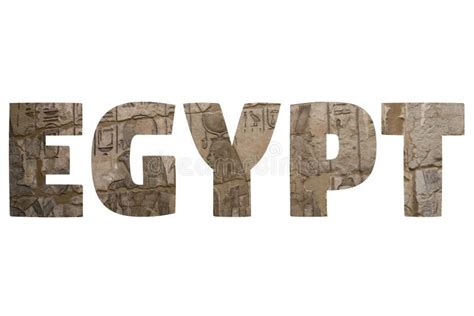 Word Egypt Over Symbolic Places Stock Image Image Of Cairo Monument