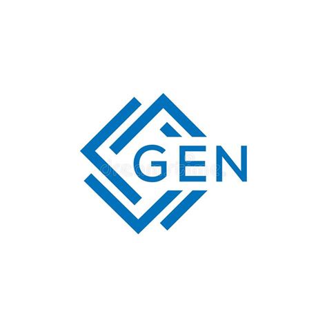 Gen Letter Logo Design On White Background Gen Creative Circle Letter