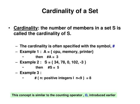 Ppt Cardinality Of A Set Powerpoint Presentation Free Download Id