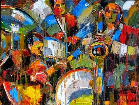 Portrait Artists International Abstract Jazz Art Painting Music