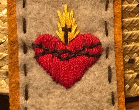 Sacred Heart Sacred Heart Badges Hand Embroidered Embroidered Badges