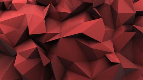 Wallpaper Digital Art Abstract Minimalism Red Reflection Low