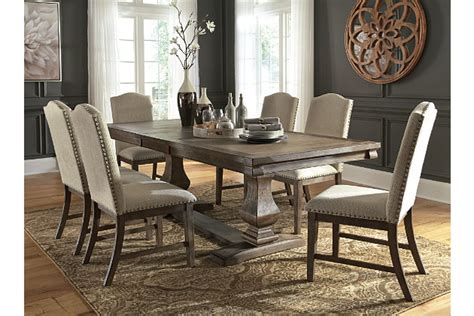 Rectangular table measures 36w x 60d x 30h. Johnelle Dining Room Table | Ashley Furniture HomeStore