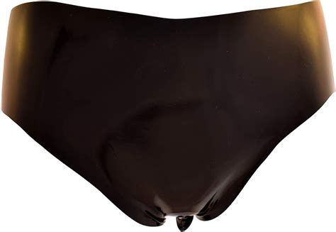 rubberfashion latex briefs short sexy rubber briefs crotchless with labia latex lingerie