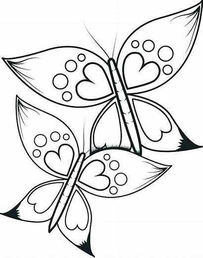 Broken Coloring Heart Pages Butterfly Printable Getcolorings