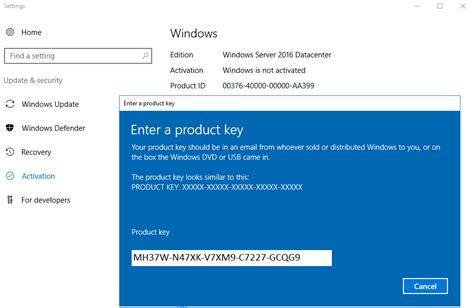 Windows Server 2016 Product Key Free