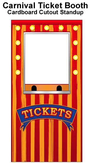 Carnival Ticket Booth Photo Cardboard Cutout Standup Prop Ticket