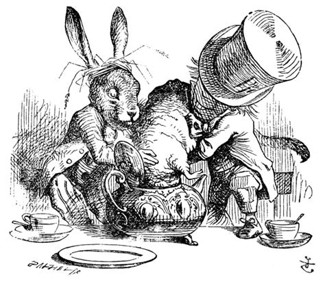 Mad Hatter March Hare And Dormouse In Teapot By John Tenniel Alice