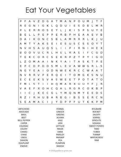Free Printable Vegetable Word Search Word Find Word Seach Word Puzzles
