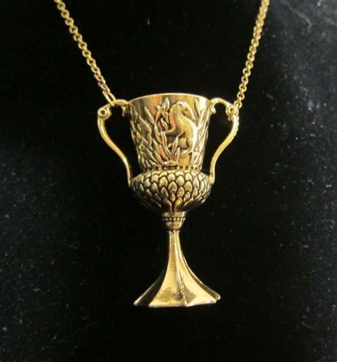 Harry Potter Inspired Hufflepuff Cup Horcrux Alloy Necklace Usa Seller