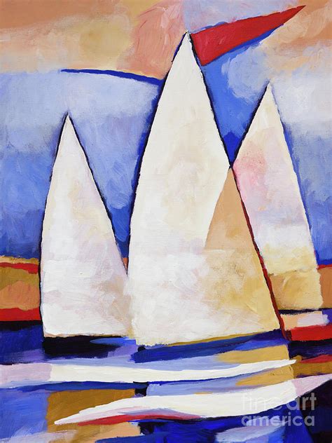 Triple Sails Painting By Lutz Baar