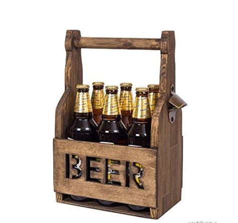 Beer Holder Wooden Beer Tote Beer Carrier Beer Tote Beer Caddy 6