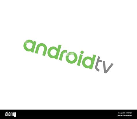 Android Tv Rotated Logo White Background B Stock Photo Alamy