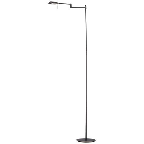 Height can be adjusted from 40 to 62 inches. Holtkoetter Old Bronze LED Swing Arm Floor Lamp - #M9595 ...