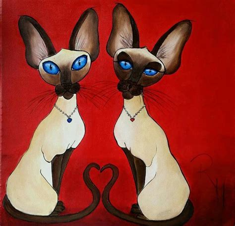 Pin By Leighanne Kenney On Siamese Cats Cat Painting Cat Art Cats